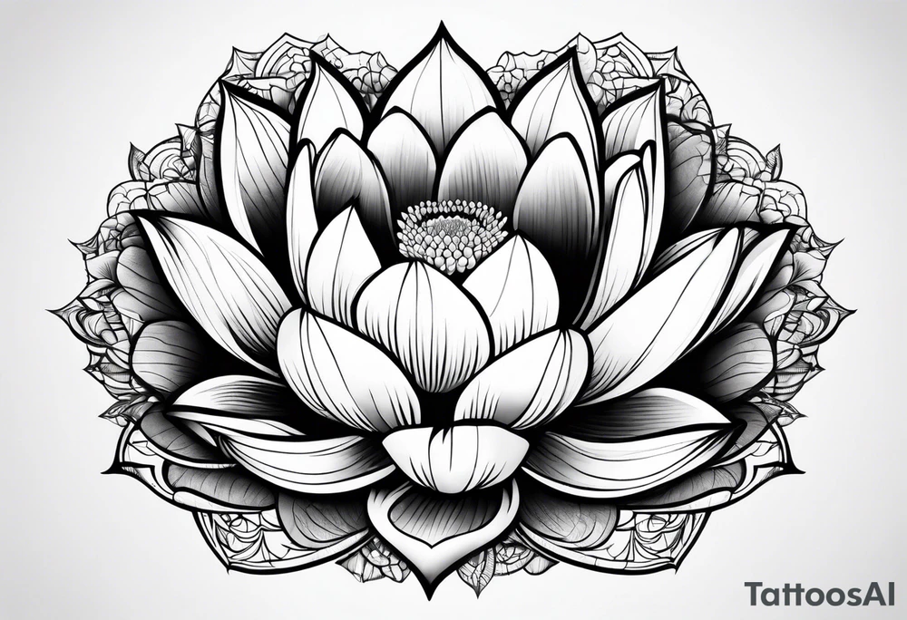 lotus flower tattoo idea