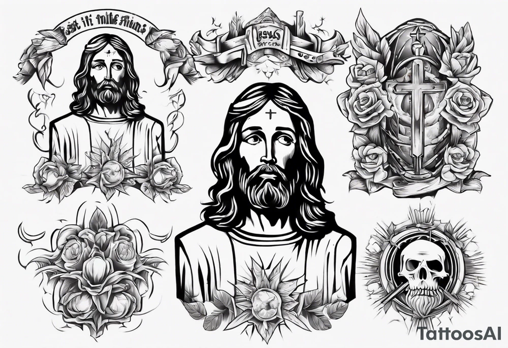 Jesus in a nice tshirt tattoo idea