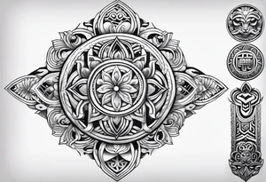 maori mix japanese tattoo idea