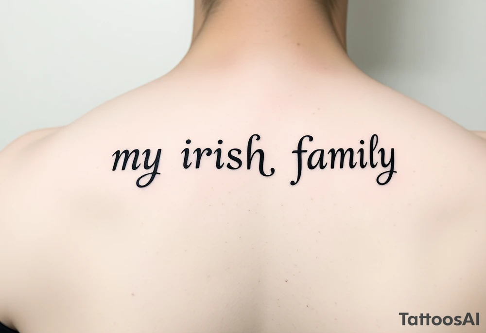 create a tattoo saying "my irish family" in gaelic tattoo idea