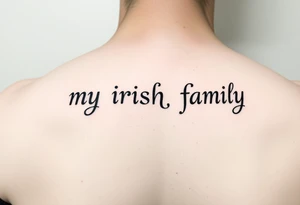 create a tattoo saying "my irish family" in gaelic tattoo idea