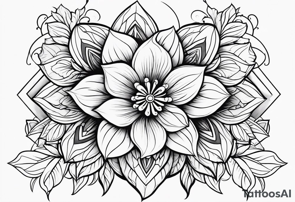 floral tattoo idea