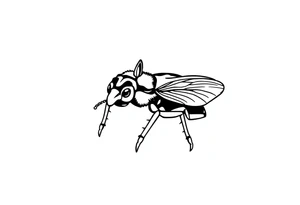 husky bug weird tattoo idea