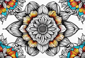 Indian blanket flower arrows tattoo idea