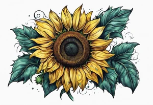 Sunflower for a male tattoo tattoo idea