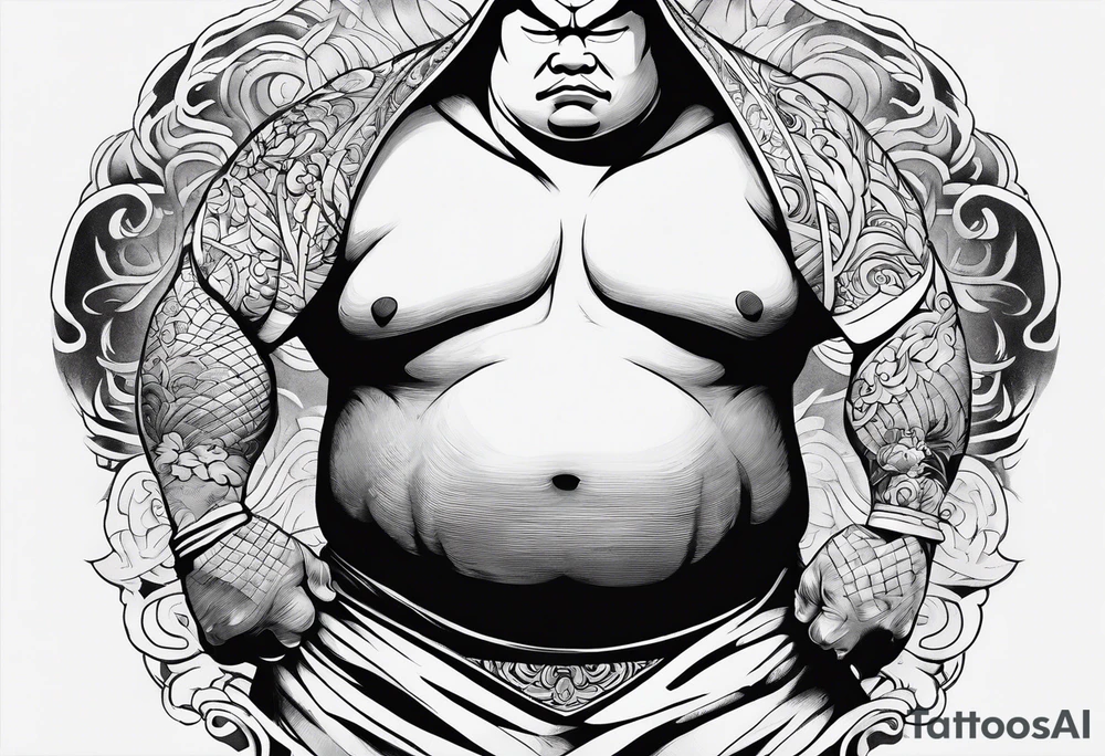 sumo wrestler tattoo idea