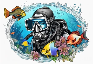 Scuba dive tattoo idea