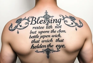 Blessing resteth not but upon that which is hidden from the eye tattoo idea