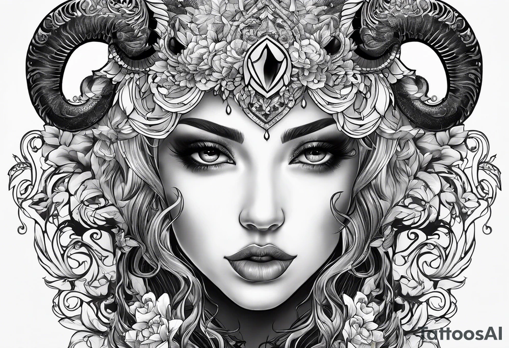 tattoo for my niece haven, she is an Aries tattoo idea