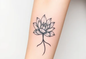 A vibrant white water lily tattoo idea