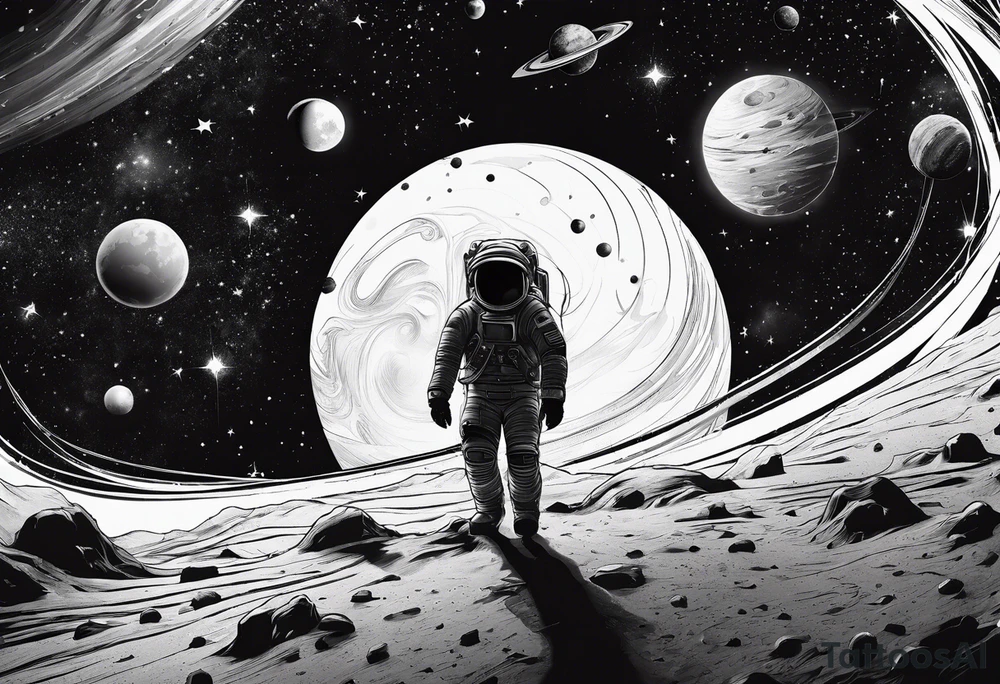 outer space tattoo idea