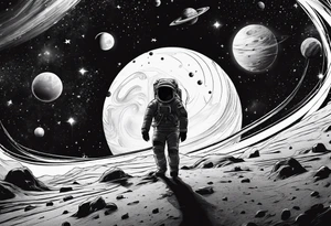 outer space tattoo idea