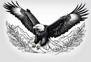 Flying 
Eagle in the sky tattoo idea