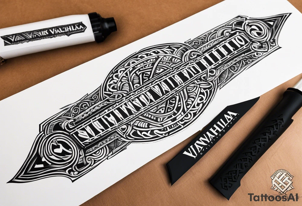 Viking sword Valhalla tattoo idea