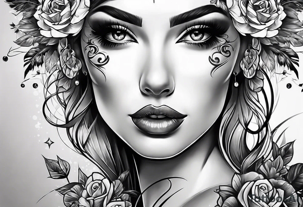 Modern sketches tattoo idea
