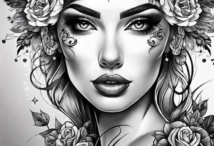 Modern sketches tattoo idea