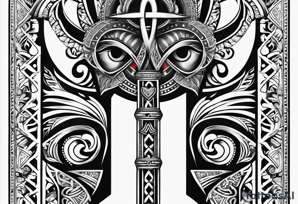 ankh, maori tattoo idea