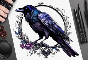 a raven tattoo idea