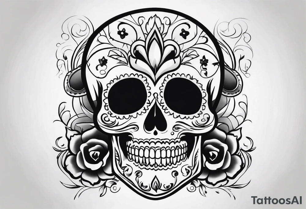 Mexican skull with smoke coming from the bottom tattoo idea Mexican skull with smoke coming from the bottom tattoo idea