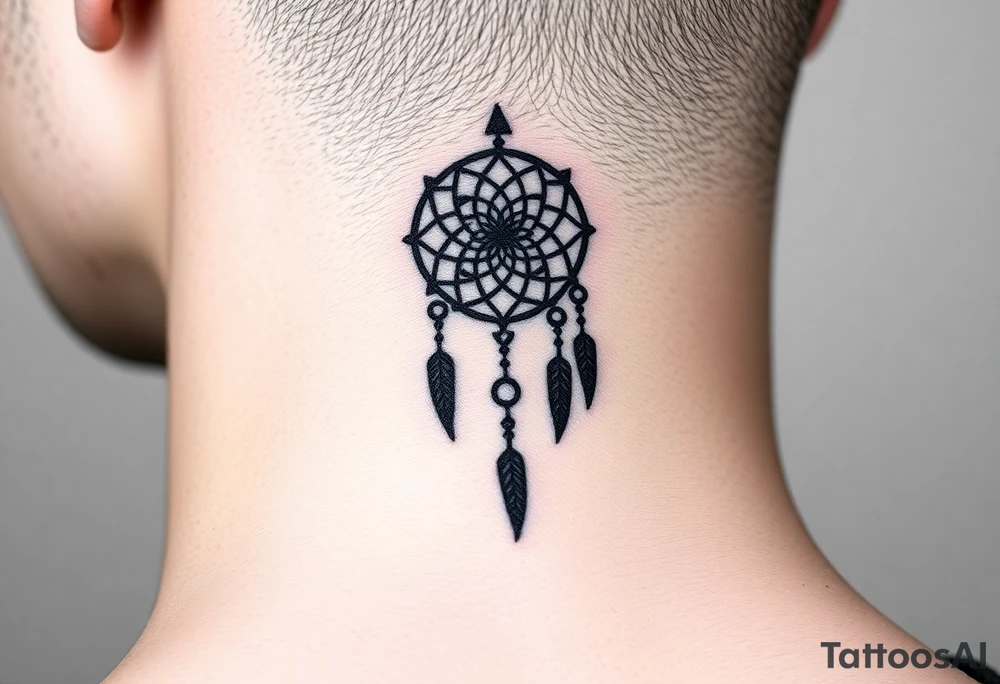 Nia letters with a dreamcatcher tattoo idea