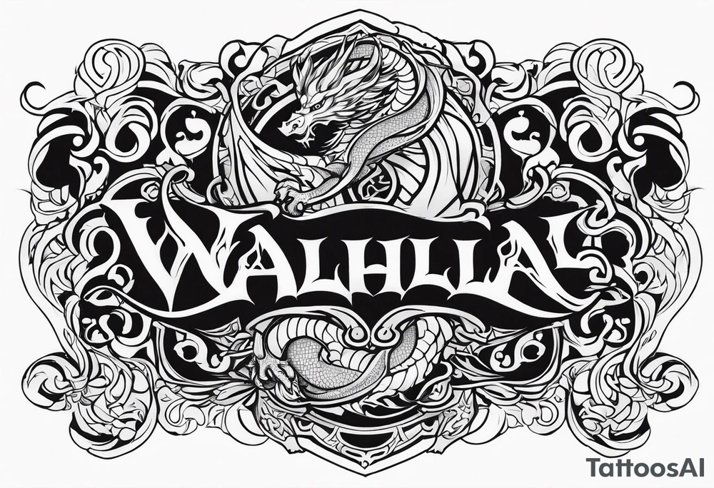 Valhalla dragon tattoo idea