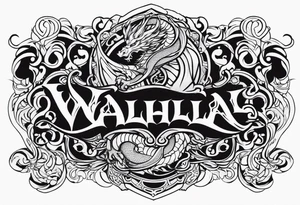 Valhalla dragon tattoo idea