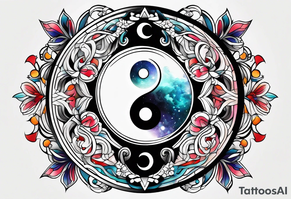 ying yang tattoo idea