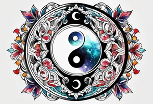 ying yang tattoo idea
