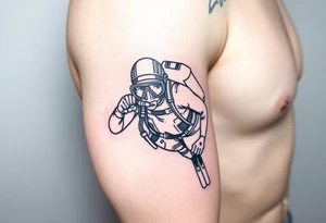 scuba diver tattoo idea