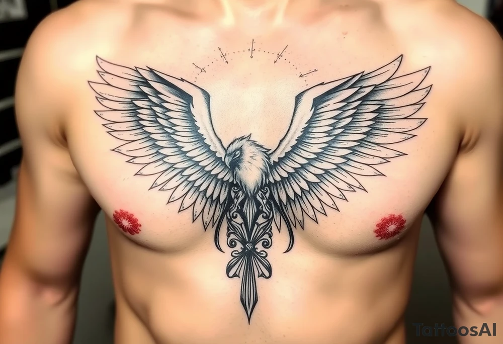 Elementos del diseño
1. Ángel realista
Estilo: Black & Grey, sombreado suave. tattoo idea