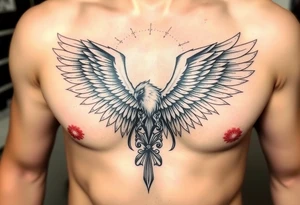 Elementos del diseño
1. Ángel realista
Estilo: Black & Grey, sombreado suave. tattoo idea