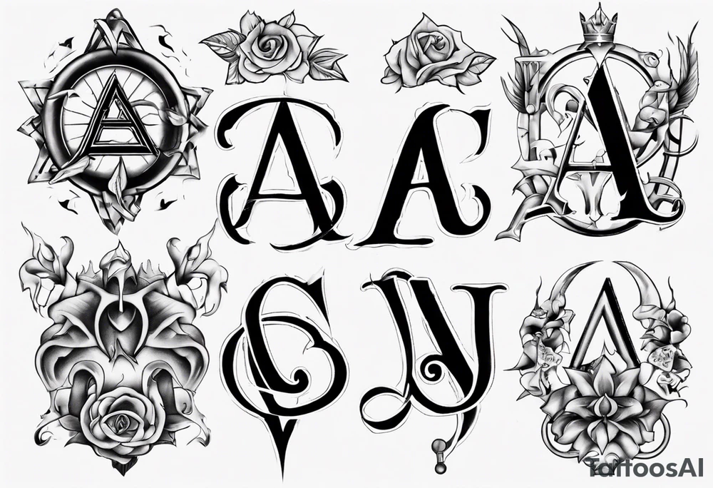 Anagram with letters CAE tattoo idea