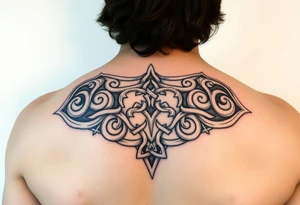 Shoulder plate armour Celtic tattoo idea