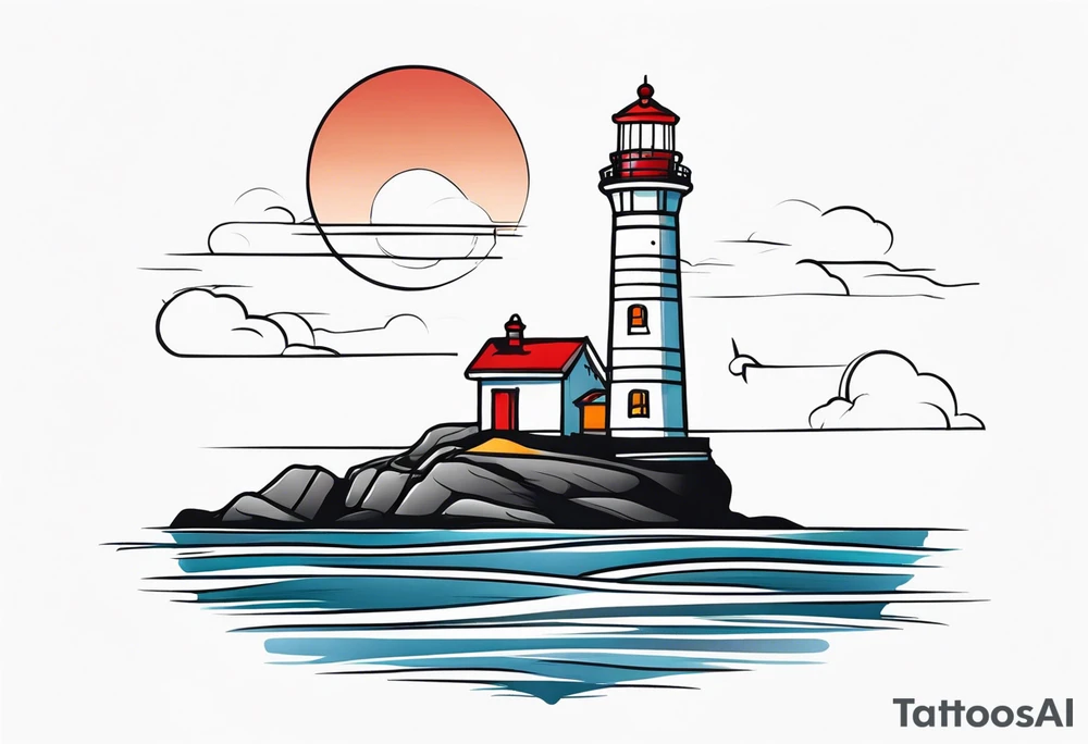 lighthouse tattoo idea