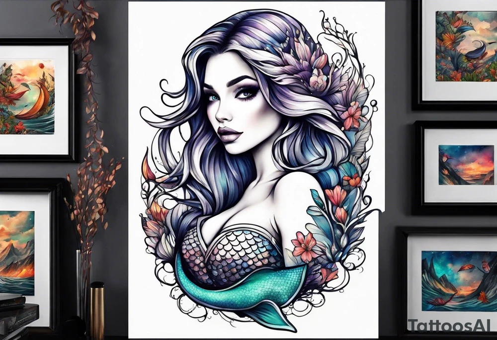 Mermaid tattoo idea