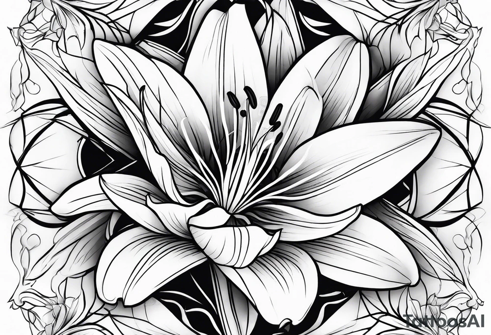 Lily flowers tattoo idea
