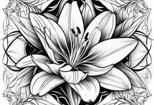 Lily flowers tattoo idea