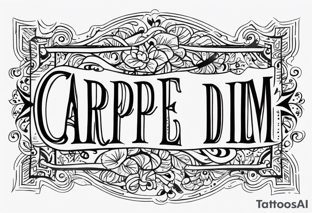 Carpe Diem tattoo idea