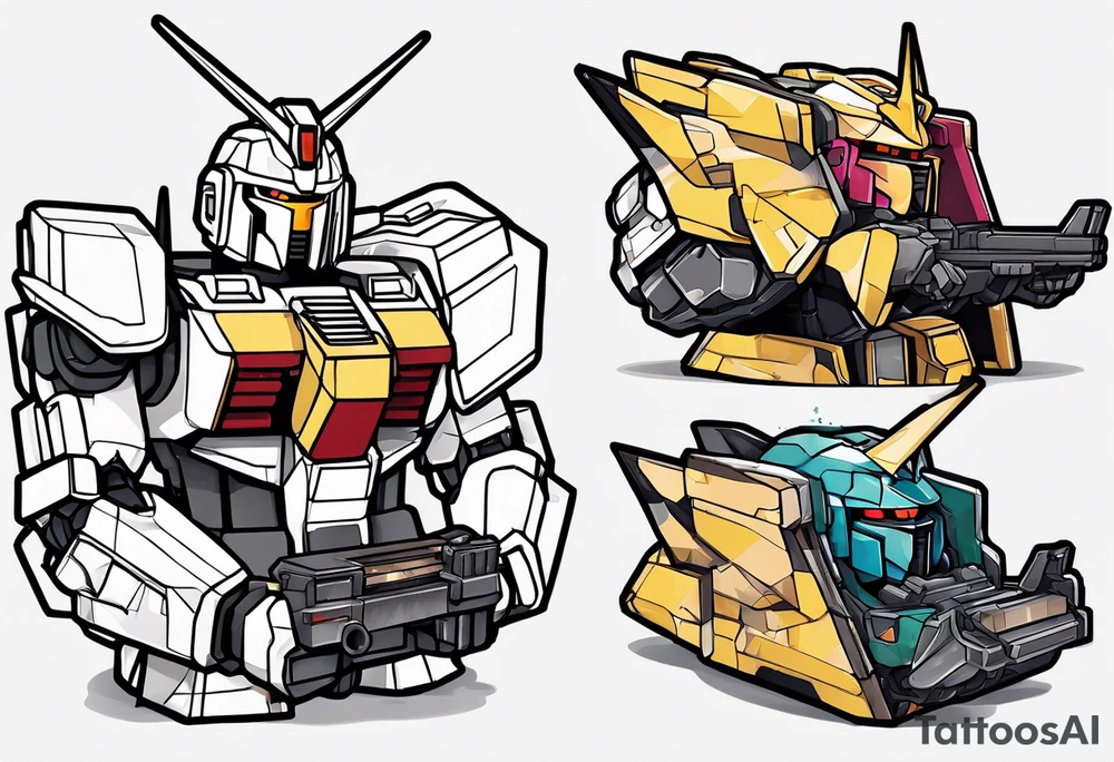 Gundam eating tacos tattoo idea