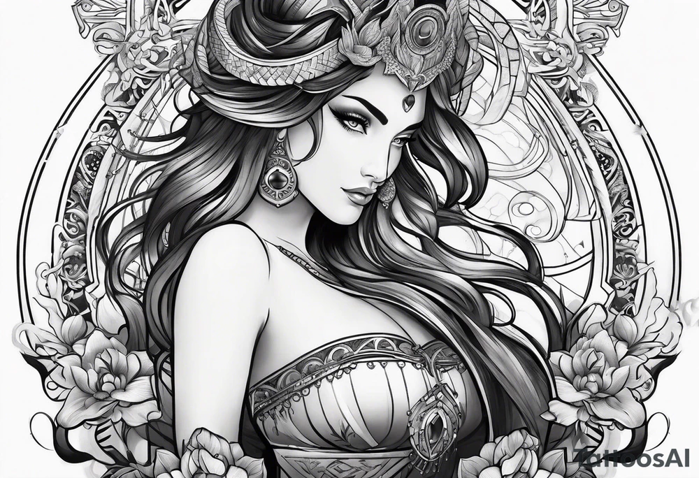 Scorpio goddess tattoo idea