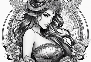 Scorpio goddess tattoo idea