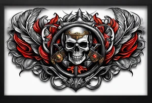 Full sleeve militaty tattoo idea