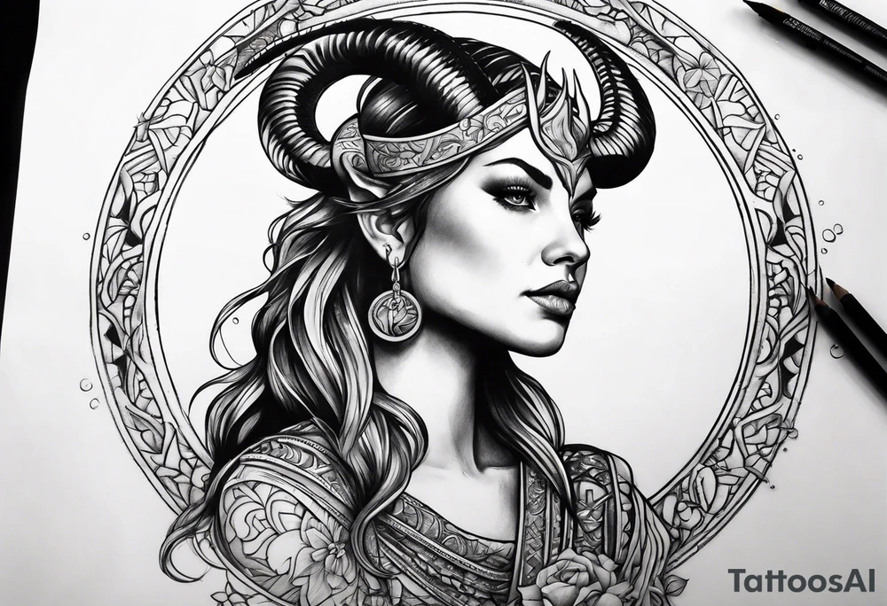 Capricorn tattoo idea