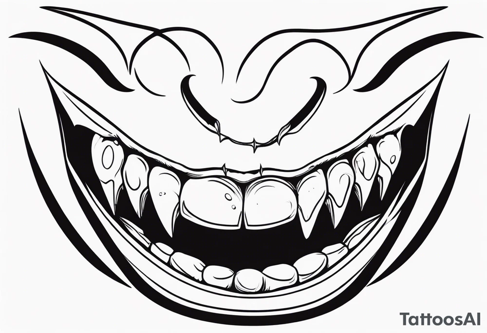 Vampire Fangs tattoo idea