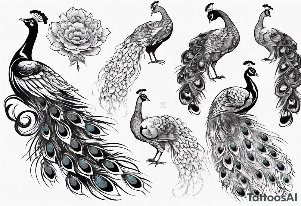 peacock tattoo idea