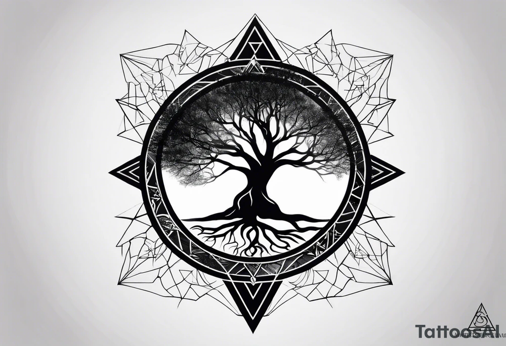 minimal Yggdrasil with roots
3 line triangles behind tattoo idea minimal Yggdrasil with roots
3 line triangles behind tattoo idea
