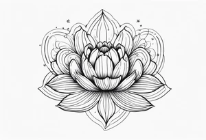 Cosmic space flower tattoo idea