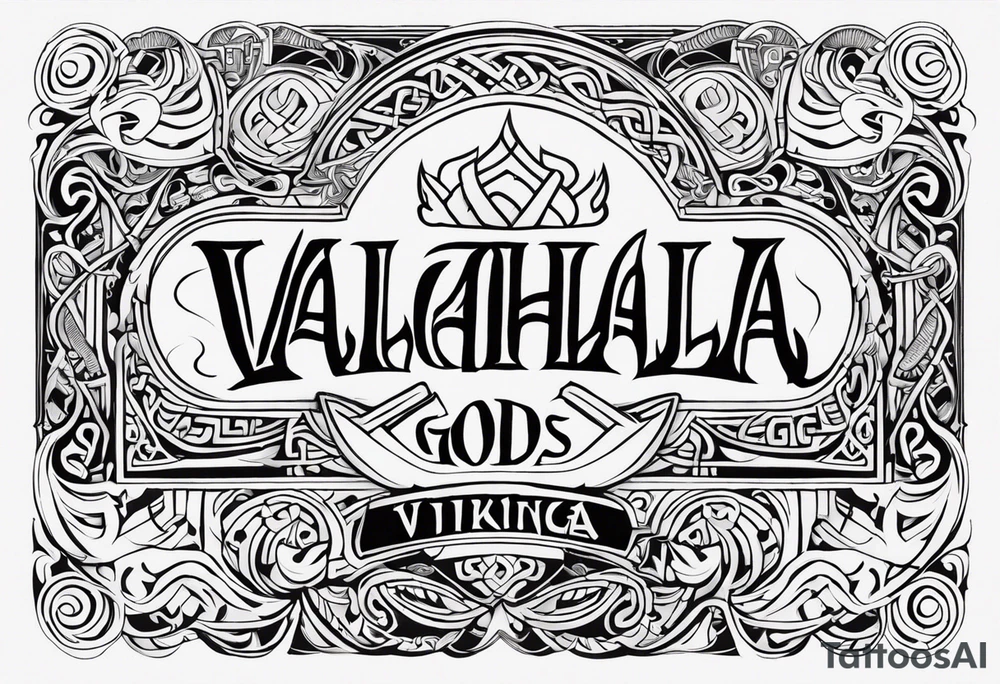 Valhalla viking  gods tattoo idea