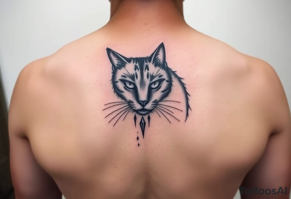black cat tattoo idea