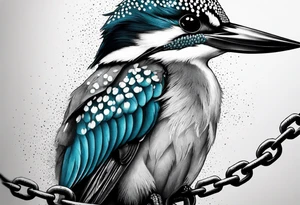 Kingfisher wrapped in chains tattoo idea